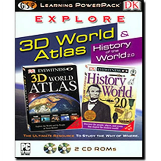 Foamtech 00195 Explore 3D World Atlas Learning Power Pack&#44; Multi-Color