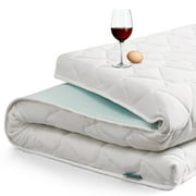 Foamula 3 inch Gel-Infused Memory Foam Mattress Topper Queen Size with Removable Breathable Cotton Cover, White