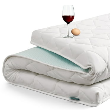 Foamula 3 Inch Gel-Infused Memory Foam Mattress Topper Twin Size with Removable Breathable Cotton Cover, White
