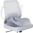 Foamula Memory Foam Seat Cushion Orthopedic Support for Office Chairs, Car, Pain Relief, Gray