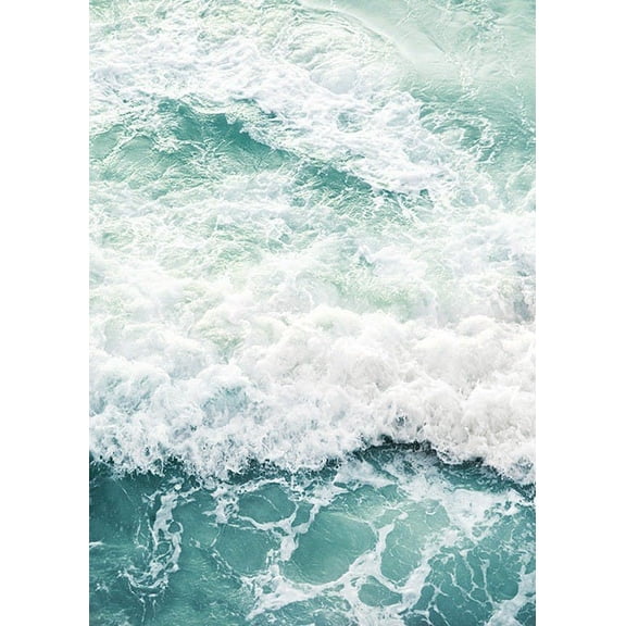 Foamy Ocean Print Wall Art, Modern Wall Decor For Living Room Bedroom, 8x12 UNFRAMED