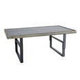 thumbnail image 1 of Foca 63 Inch Outdoor Rectangular Dining Table Adjustable Height Wicker - Saltoro Sherpi, 1 of 5