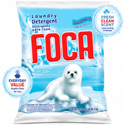 Foca Laundry Detergent, Household Use, All Ages, Biodegradable & Phosphate-Free, Powder Detergent with Anionic Surfactant 70.54 oz