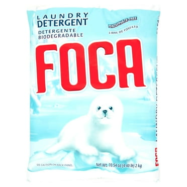 Foca Laundry Detergent, Household Use, All Ages, Biodegradable & Phosphate-Free, Powder Detergent with Anionic Surfactant 70.54 oz