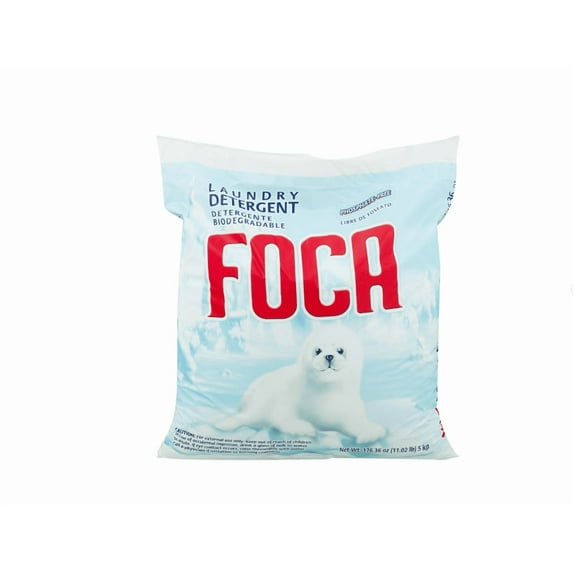 Foca Laundry Detergent, Household Use, All Ages, Biodegradable & Phosphate-Free, Powder Detergent with Anionic Surfactant, 176.36 oz