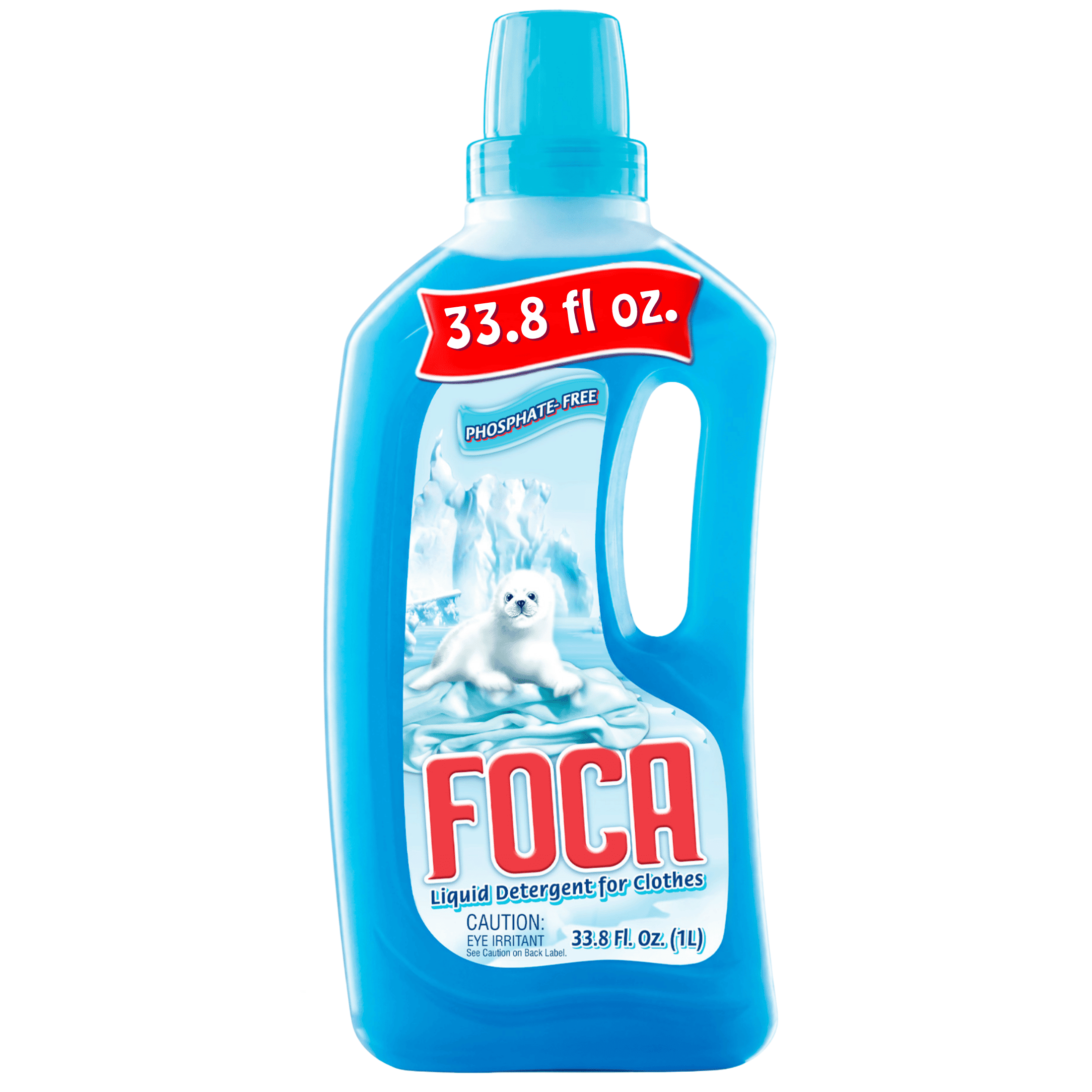 Foca Liquid Laundry Detergent for Tough Stains, Enzyme Formula, 33.8 fl oz