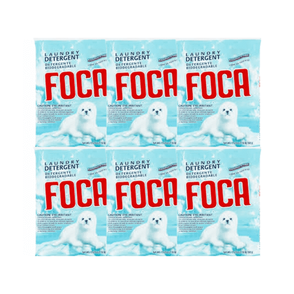 Foca Powder Laundry Detergent, Biodegradable Formula, (  6  X 1.10 lb Bag) ,6 pack
