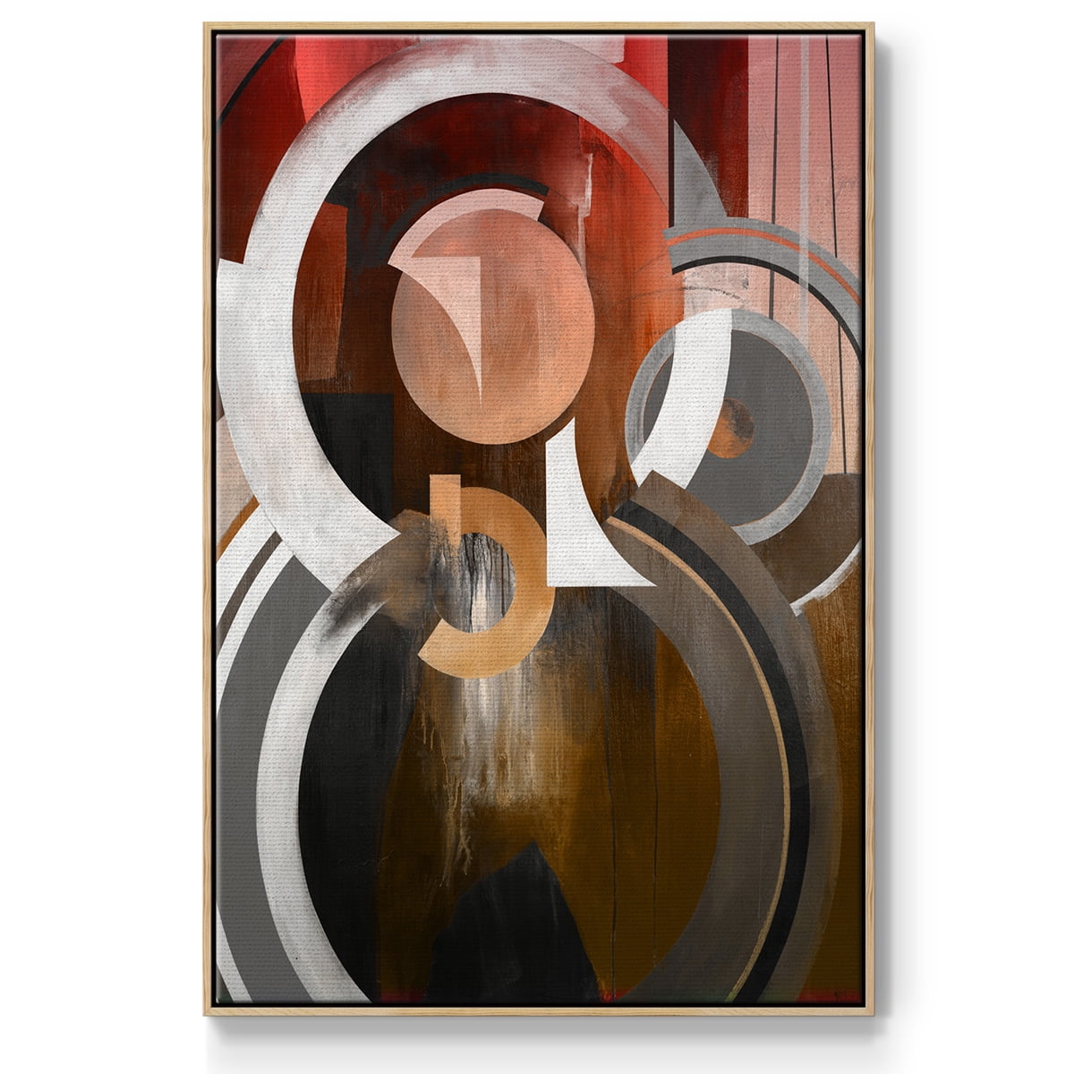 Focal Framed Premium Gallery Wrapped Canvas - Ready to Hang - 27 x 41 - Natural Wood Floating Frame