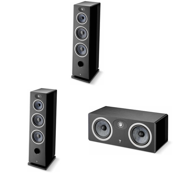 Focal Vestia N4 Towers (Black) Pair And Focal Vestia Center Channel