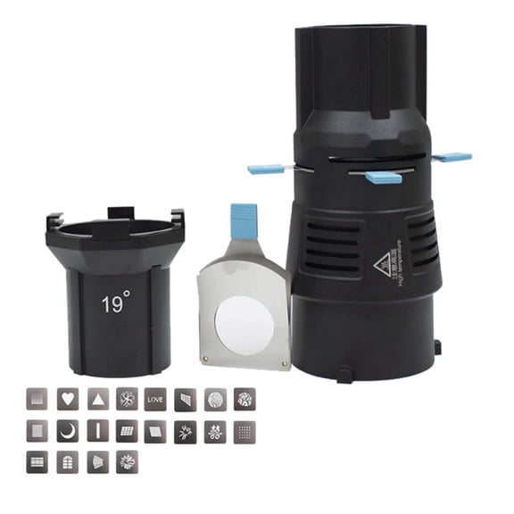 Focalize Conical Snoot Bowens Photography Photo Condenser Built-in Geometric Sheet Shapes Gobo Filter 19 Single Lens