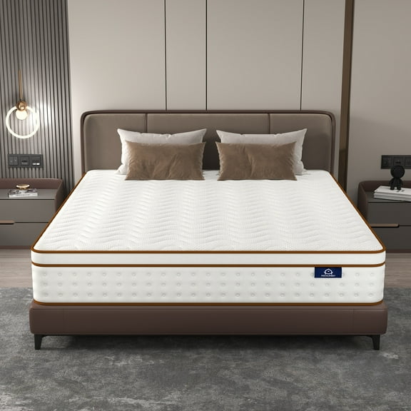 Focalsweet 10" Queen Memory Foam Mattress in a Box, Medium, Euro Top, Motion Isolation
