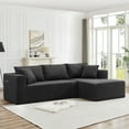 Focalsweet 107" LShaped Sofa Couch, Modular Sectional Living Room Sofa