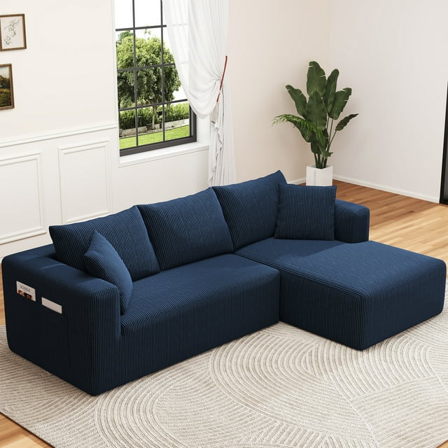 Focalsweet 107" LShaped Sofa Couch, Modular Sectional Living Room Sofa