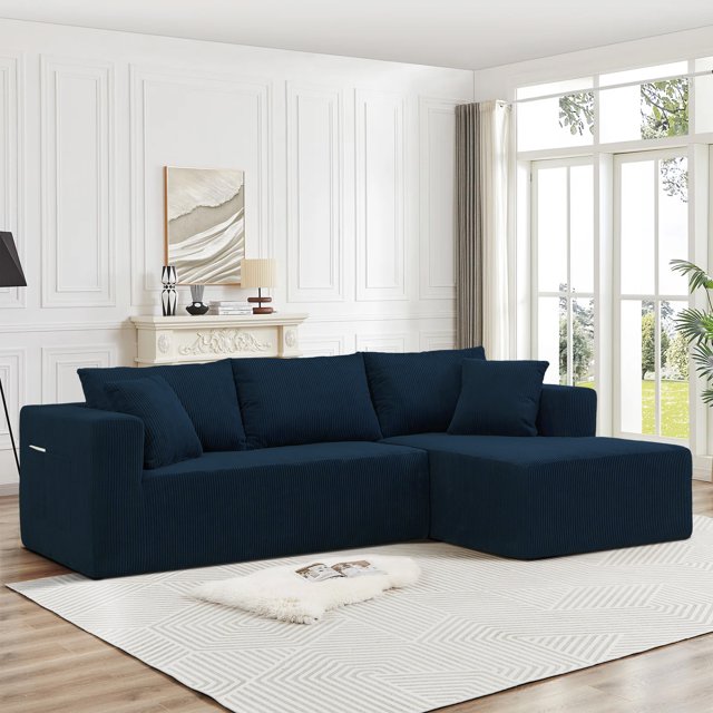 Focalsweet 107" LShaped Sofa Couch, Modular Sectional Living Room Sofa