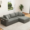 Focalsweet 107" LShaped Sofa Couch, Modular Sectional Living Room Sofa