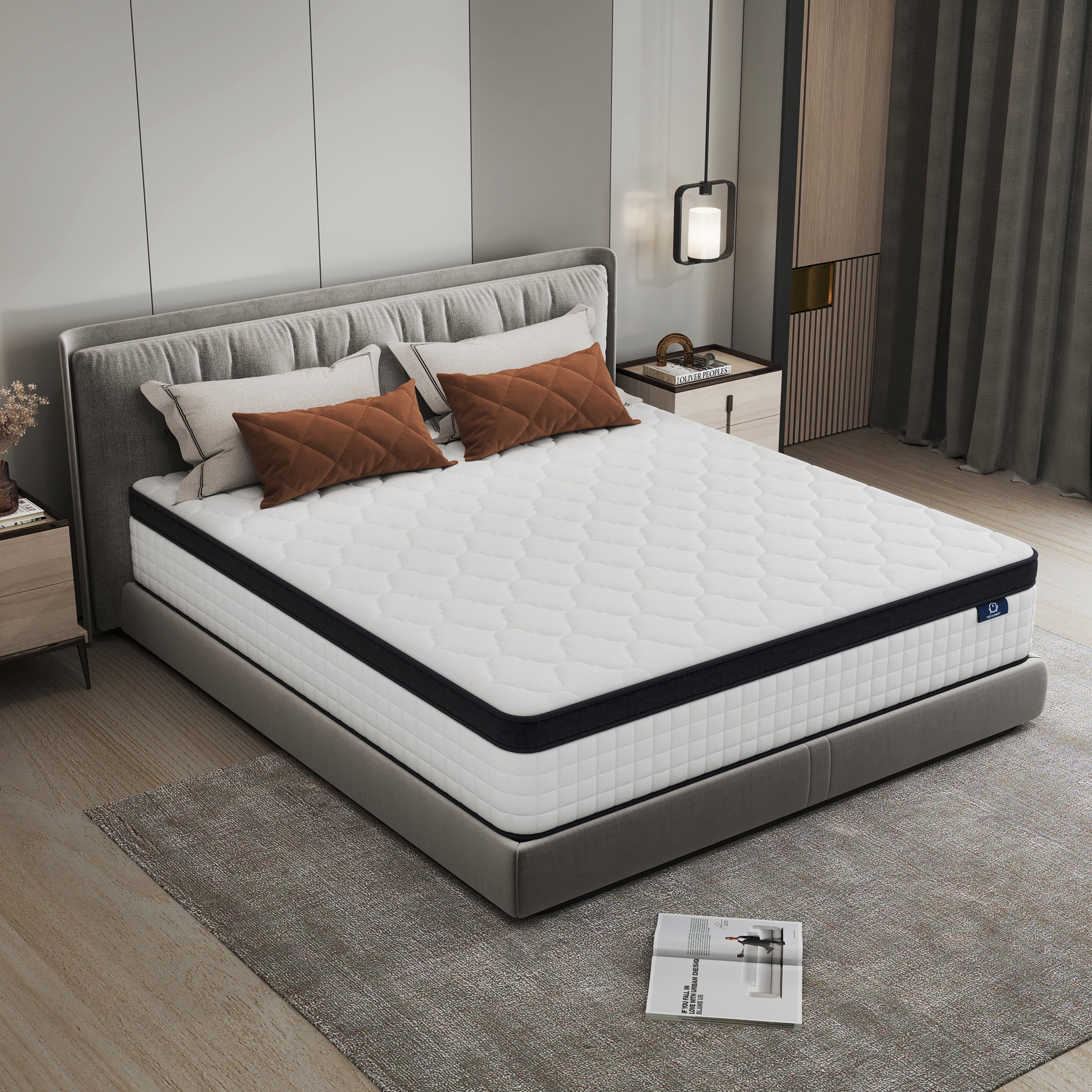 Focalsweet Queen Mattress,12" Memory Foam Mattress in a Box, Medium, Euro Top, Motion Isolation