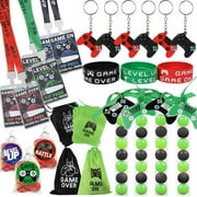 Foci Cozi Video Game Party Favors Set with Gamepad Key Rings for Kids, 51 Pack
