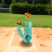 Fockety Metal, 10.24in Garden Art Lawn Ornaments, with Flowerpot Holder for Drinks Novelty Gift ,Outdoor Decor Figurines Home Yard Decorations Stakes Lawning Ornaments