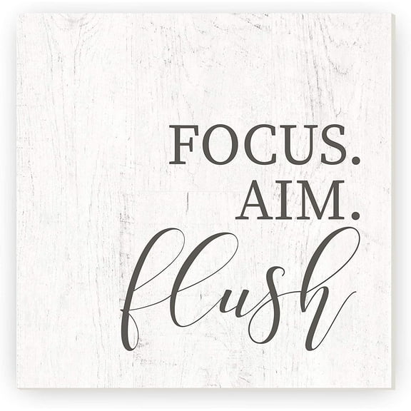 Focus Aim Flush Rustic Wood Sign 12x12 (Unframed)