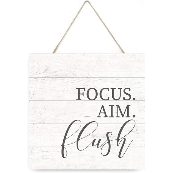 Focus Aim Flush Wooden Plank Sign 7.5x7.5