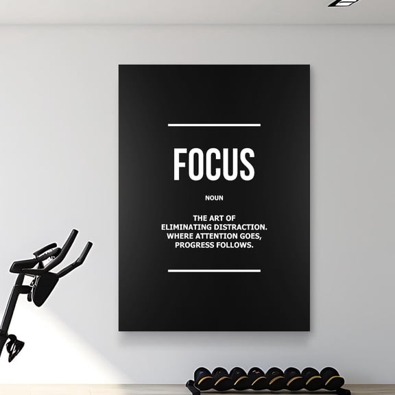 Focus Definition Typography Gym Motivation Athlete Sports Poster