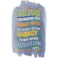 thumbnail image 1 of Focus Energy Attention Quote Positive Life Goal Motivation Inspiration Quotes Saying Wall Art Sticker Designs Vinyl Stickers For Home House Walls Rooms Windows Bedroom Decoration Size (22x26 inch), 1 of 1