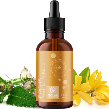 Maple Holistics Focus Essential Oil Blend for Diffuser – Mint & Citrus Aromatherapy , 2oz