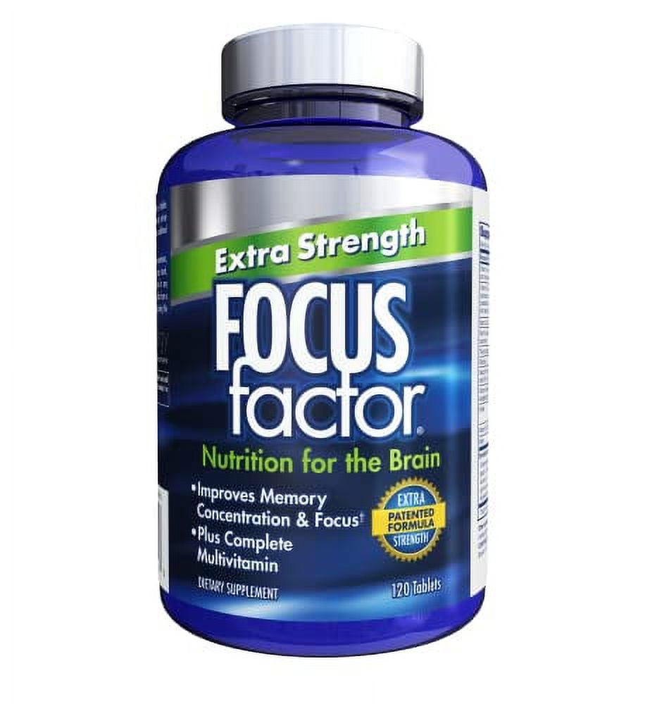 Focus Factor Adults Extra Strength, 120 Count Brain Supplement for
