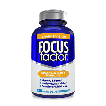 Focus Factor Brain & Vision Supplement (120ct) - Eye Health Vitamin with Lutein & Zeaxanthin