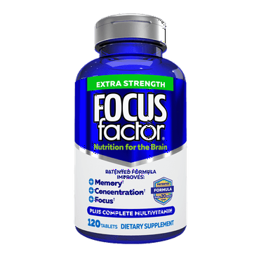 FOCUS FACTOR Extra Strength (120 Count) - Brain Supplement for Memory, Concentration and Focus