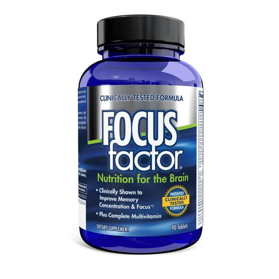 Focus Factor Original, 90 Count - Brain Health Supplement with Vitamins B6, B12, D, Bacopa Monnieri