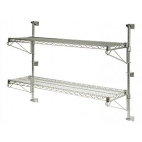 Focus Foodservice 33 in. Chromate Finish Wall Post 33 in.