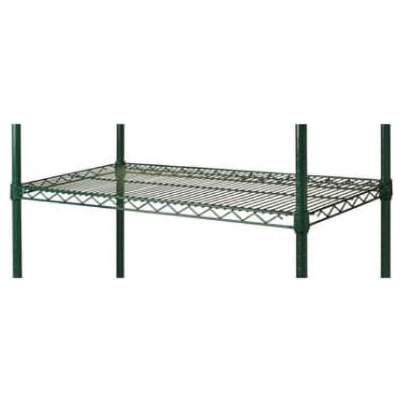 Focus Foodservice Epoxy-Coated Wire Shelf, 2"H x 24"W x 18"D, Green