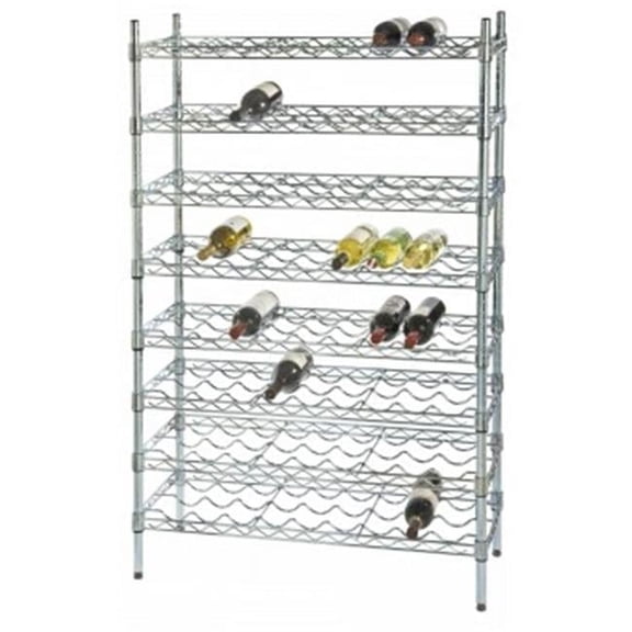 Focus Foodservice FDWS2448CH 24 in. x 48 in. Double wine shelf  chromate  24 bottle capacity per shelf