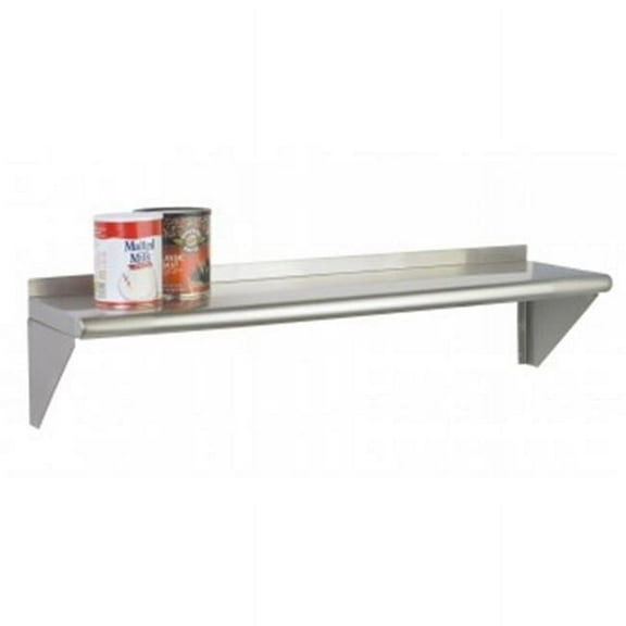 Focus Foodservice FWSSS1260 12 in. X 60 in. Stainless steel k-d wall shelf kit