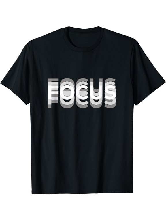 Focus Glasses Vision Optical Humorous Attention Span Slogan T-Shirt