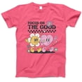 thumbnail image 1 of Focus On The Good T-Shirt – Positive Vibes Cartoon Flower & Heart Characters Graphic Tee, Uplifting Retro-Inspired Shirt for Women, Teens, Friends, Mental Health Awareness Gift, 1 of 7