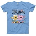 thumbnail image 1 of Focus On The Good T-Shirt – Positive Vibes Cartoon Flower & Heart Characters Graphic Tee, Uplifting Retro-Inspired Shirt for Women, Teens, Friends, Mental Health Awareness Gift, 1 of 7