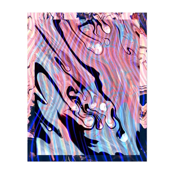 Focus - Illustration Abstract Psychedelic Surrealism Modern Art Geometric Pattern Unframed Wall Art Print 6 x 8 inches