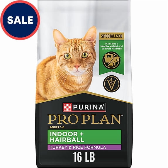 Purina Pro Plan Focus Indoor Care Turkey & Rice Formula Adult Dry Cat Food 16 lbs.