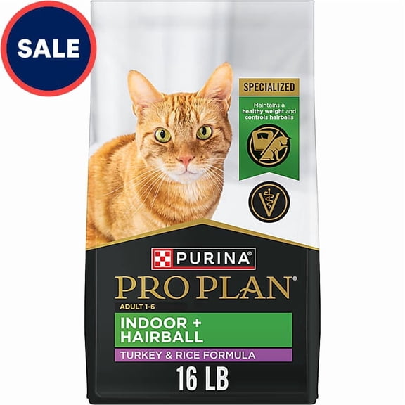 Purina Pro Plan Focus Indoor Care Turkey & Rice Formula Adult Dry Cat Food 16 lbs.