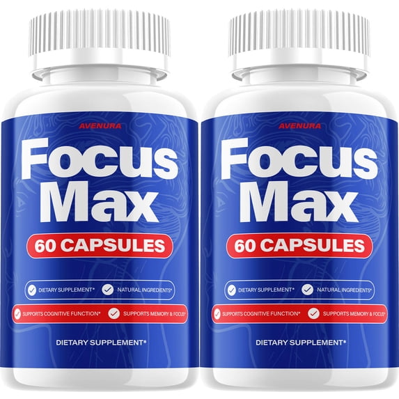 Focus Max Capsules – FocusMax Natural Blend Memory Focus Support Supplement, 2 Pack, 120 Capsules