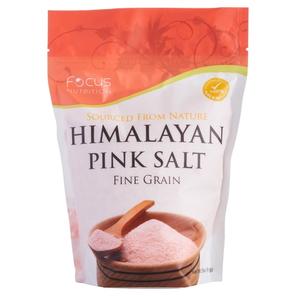 Focus Nutrition, Himalayan Pink Salt, 100% Natural Fine Grain, Resealable Pouch - 2 Lbs