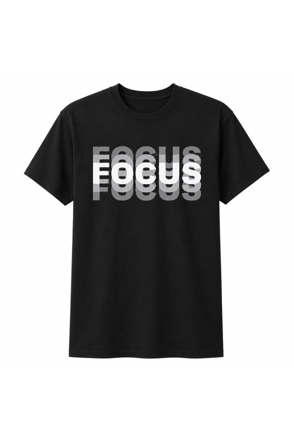 Focus Optical Illusion Graphic T-Shirt, Unisex Classic Fit Tee