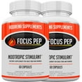 thumbnail image 1 of Focus Pep 2 Pack- Over the Counter Stimulants to Speed Up Naturally: Study Alternative and Best Legal Energy Supplements for Nootropic Brain Boosting 120 Pills, 1 of 6