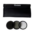 thumbnail image 1 of Focus Pro Series 3-Piece 49mm Lens Filter Kit (UV/CPL/ND8), 1 of 3