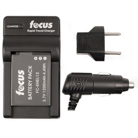 Focus Replacement Rechargeable Lithium-Ion Battery and Charger for Nikon EN-EL12