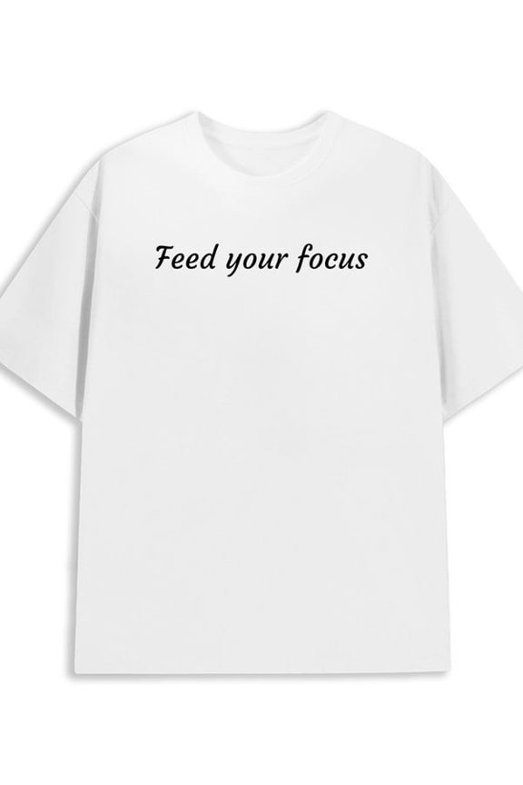 Greenink Focus Tee men 180G 100% Cotton white Unique Design Unisex Shirt Graphic Tee tshirts Funny Unisex Shirt Cotton tshirts Original Unisex Shirt Graphic tshirts
