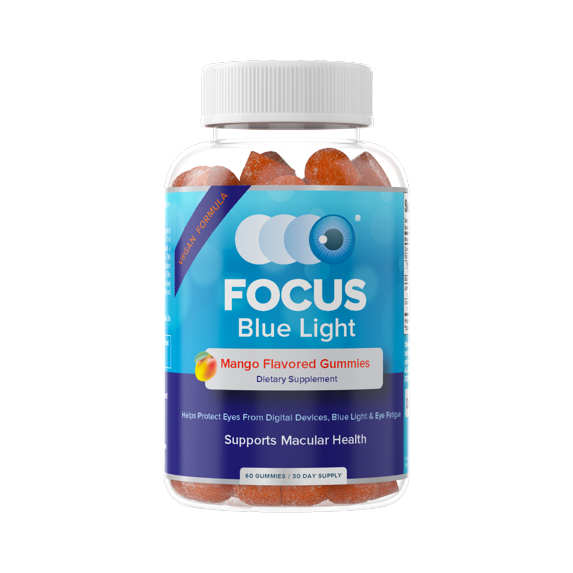 Focus Vitamins Focus Blue Light Eye Protection Gummies Mango 60 Count