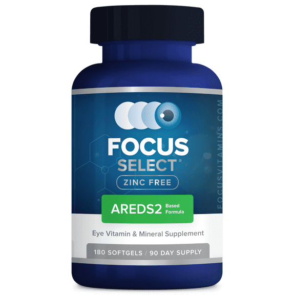 Focus Vitamins Focus Select Zinc-Free Macular Health Formula, 180 Softgels